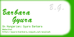 barbara gyura business card